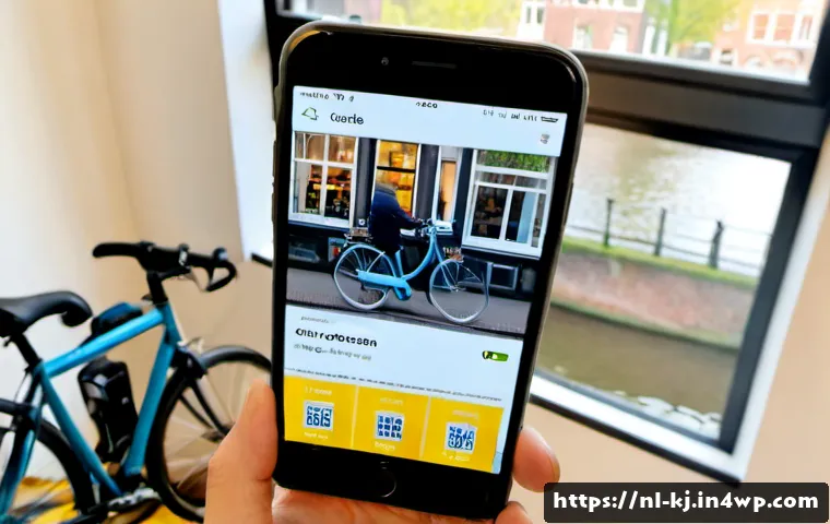 전자상거래 플랫폼에서의 UX 디자인 원칙 - Photorealistic Dutch shopper using a smartphone to browse an ecommerce app at a bright Amsterdam can...